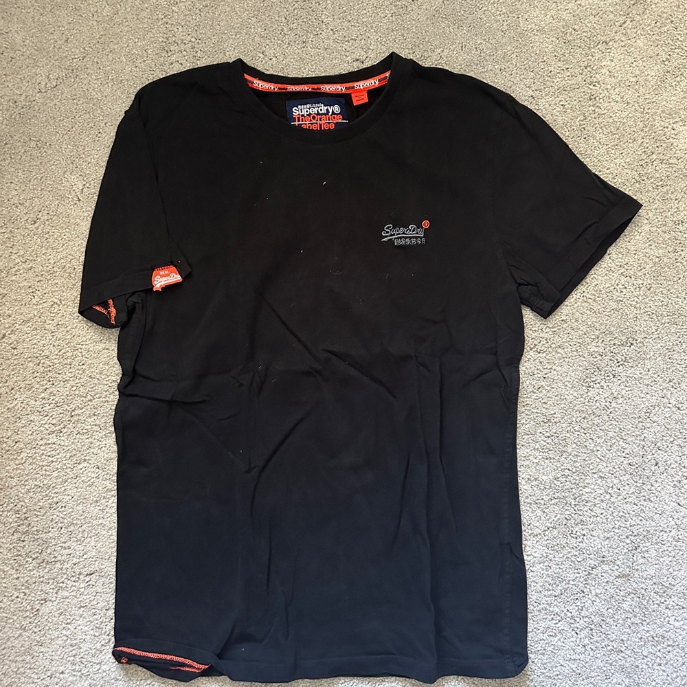 Superdry Black Short Sleeve Tee with Crew Neck